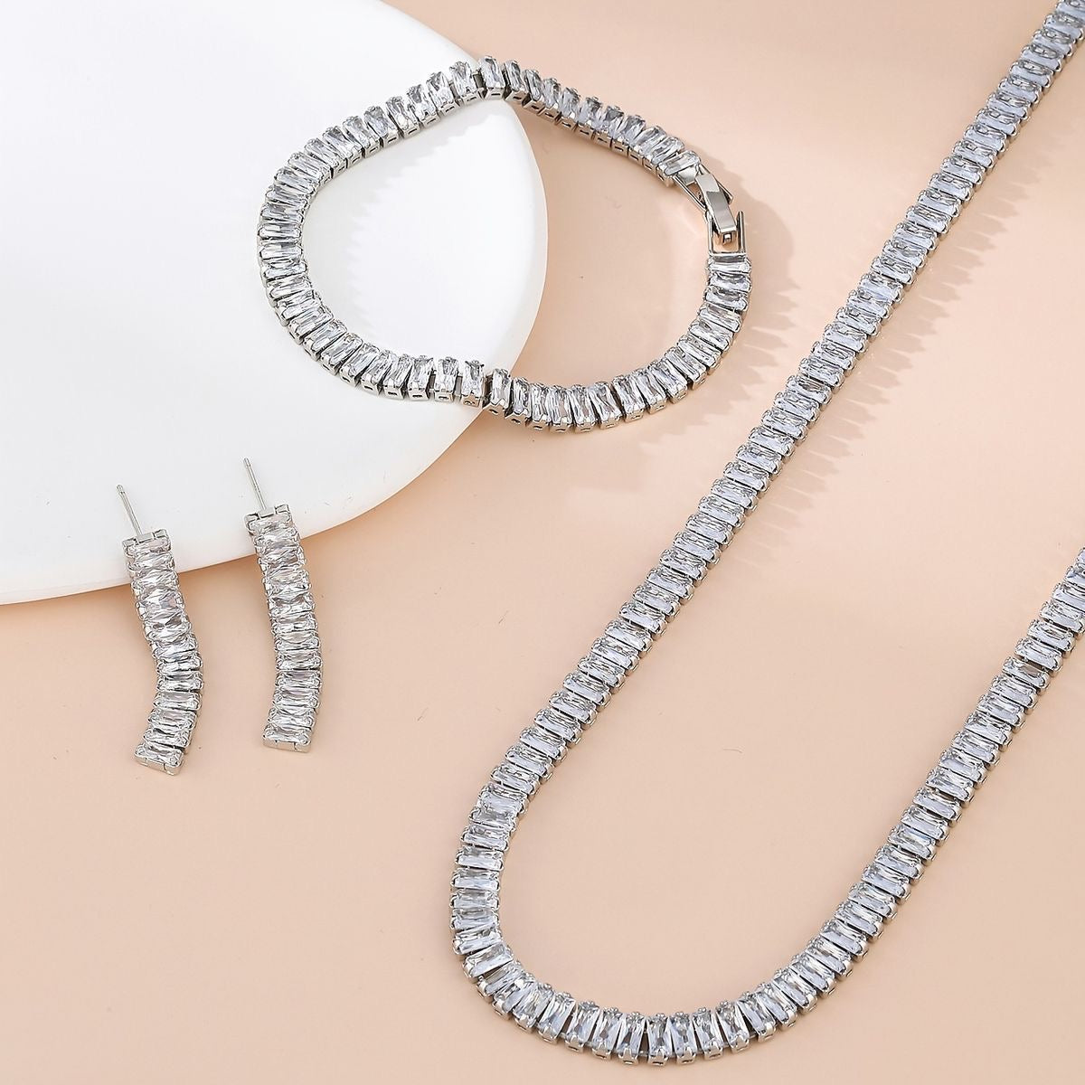 Diamond Drift Zircon Necklace